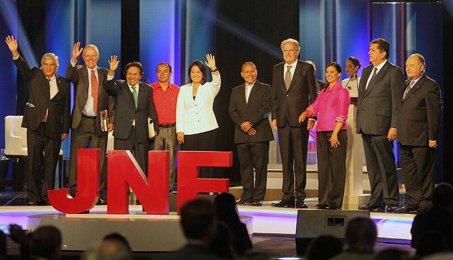 Candidatos que participaron en el debate presidencial del 2016