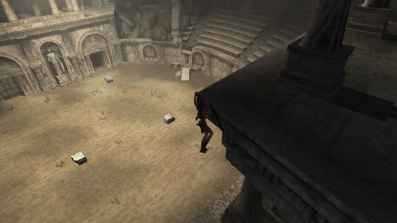 Colgando de una saliente