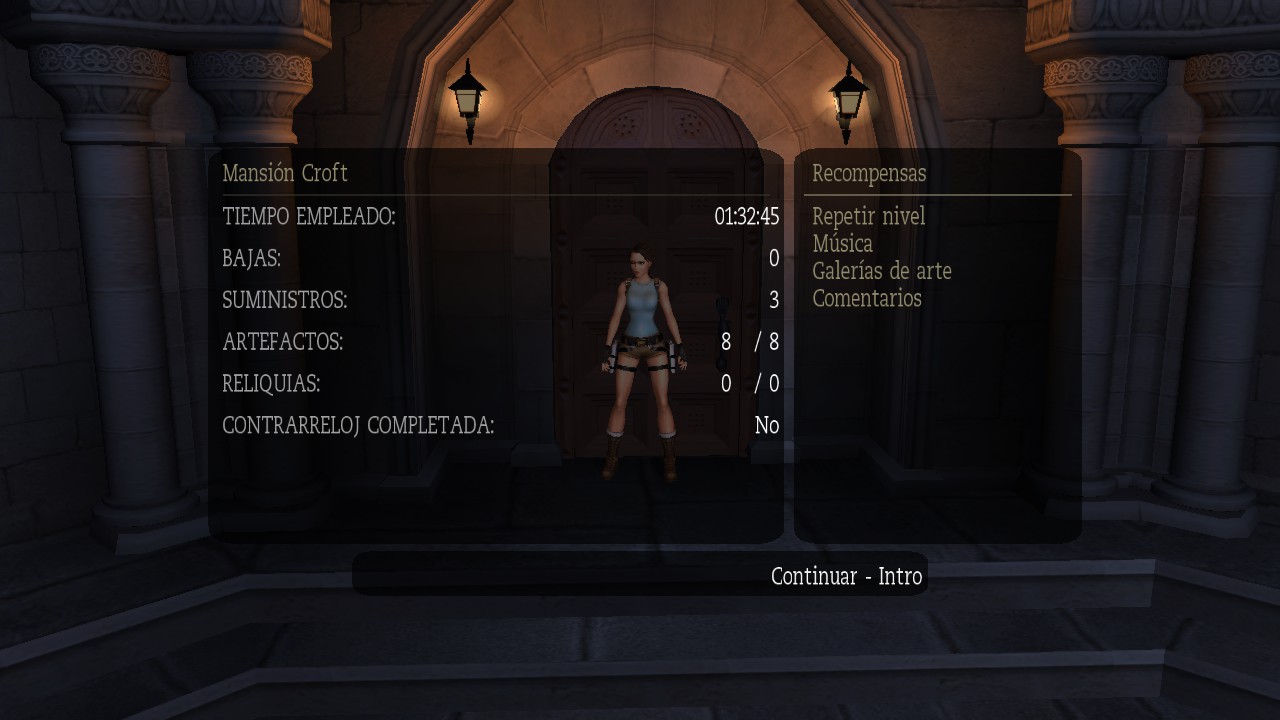 Extras desbloqueables en cada escenario