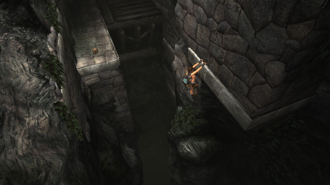 Colgando de una saliente